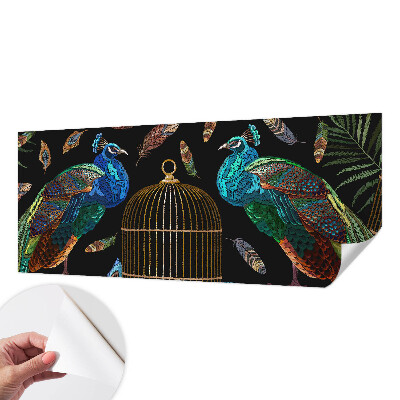 Peel and stick wallpaper mural Peacock image