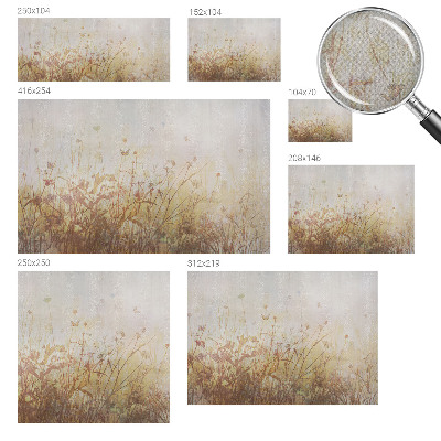 Self-adhesive wall mural with a meadow harmony design