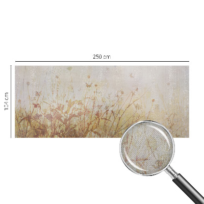 Self-adhesive wall mural with a meadow harmony design