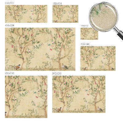 Peel and stick wall mural for kids' room Floral accents