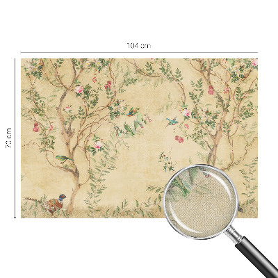 Peel and stick wall mural for kids' room Floral accents