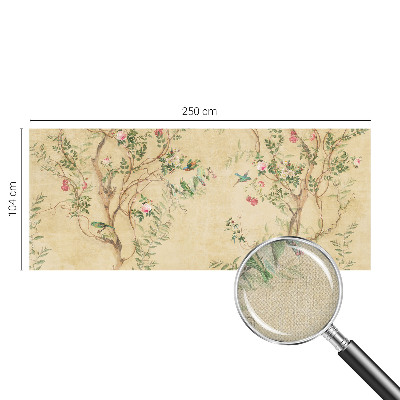 Peel and stick wall mural for kids' room with floral accents