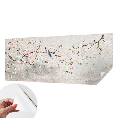 3D photo wallpaper mural with an oriental landscape design