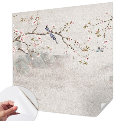 3D photo wallpaper mural with an oriental landscape design