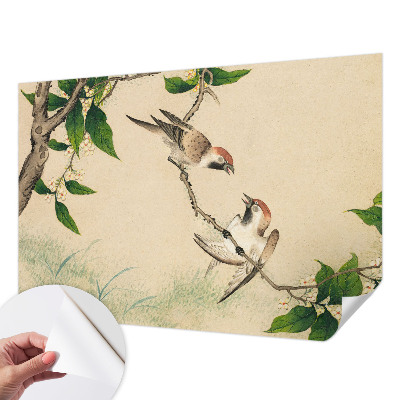 3D wall mural classic duo design