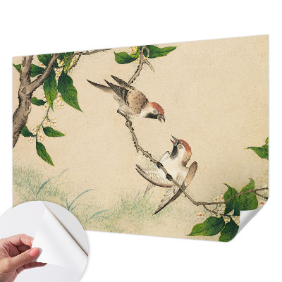 3D wall mural classic duo design