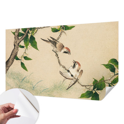 3D wall mural classic duo design