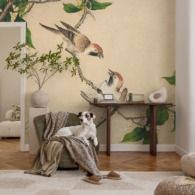 3D wall mural classic duo design