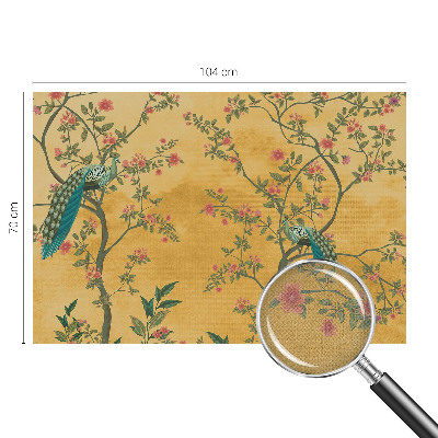 Peel and stick wall mural Peacock trees