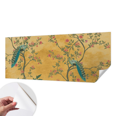 Peel and stick wall mural Peacock trees