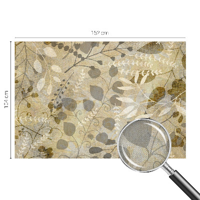 Peel and stick wallpaper mural with a twig leaves pattern