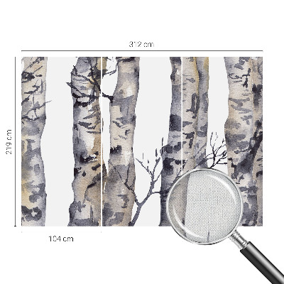 Self-adhesive wall mural Aspen forest