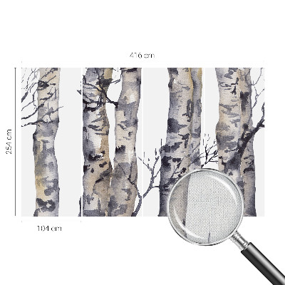 Self-adhesive wall mural Aspen forest