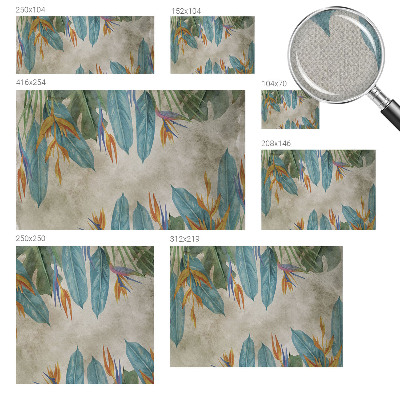 Self-adhesive photo wallpaper with a tropical flowers motif