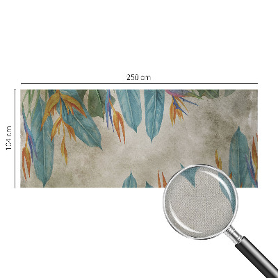 Self-adhesive photo wallpaper with a tropical flowers motif