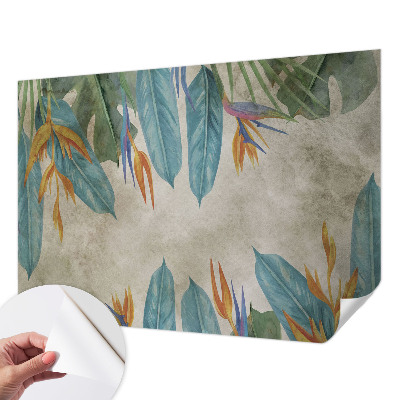 Self-adhesive photo wallpaper Tropical flowers