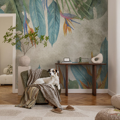 Self-adhesive photo wallpaper Tropical flowers