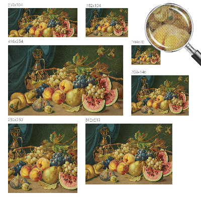 Removable wall mural with a fruity charm design