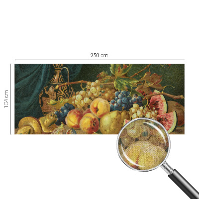 Removable wall mural with a fruity charm design