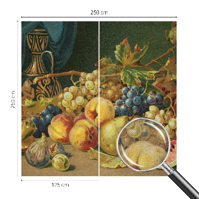 Removable wall mural with a fruity charm design