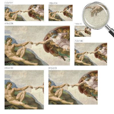 Peel and stick wall mural for living room with a spiritual contact design