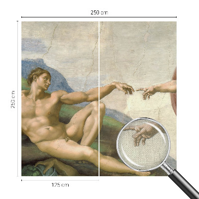 Peel and stick wall mural for living room with a spiritual contact design