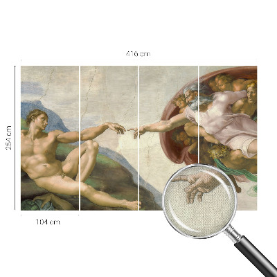 Peel and stick wall mural for living room with a spiritual contact design