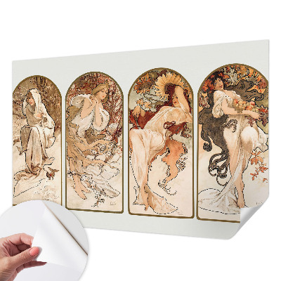 Peel and stick wall mural for bedroom featuring a close-up artistic depiction of a woman's pores