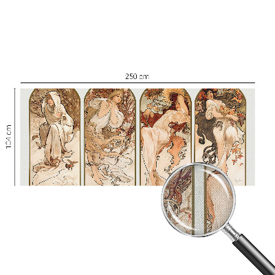 Peel and stick wall mural for bedroom featuring a close-up artistic depiction of a woman's pores