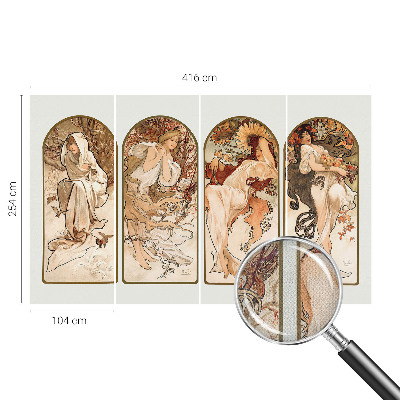Peel and stick wall mural for bedroom featuring a close-up artistic depiction of a woman's pores