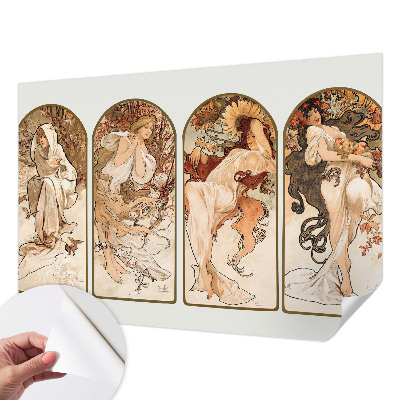 Peel and stick wall mural for bedroom featuring a close-up artistic depiction of a woman's pores