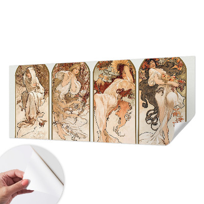 Peel and stick wall mural for bedroom featuring a close-up artistic depiction of a woman's pores