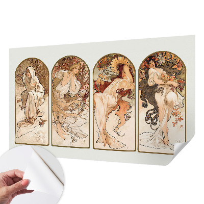 Peel and stick wall mural for bedroom featuring a close-up artistic depiction of a woman's pores