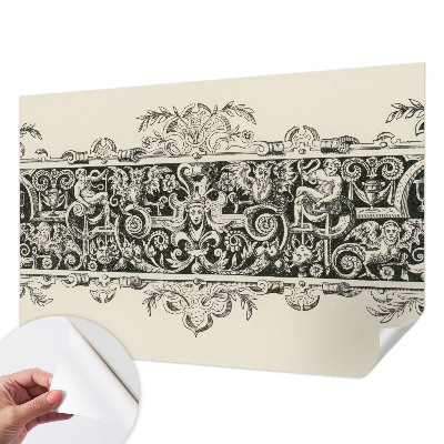 Peel and stick wall mural for kids' room with mythological motifs