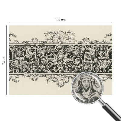 Peel and stick wall mural for kids' room with mythological motifs
