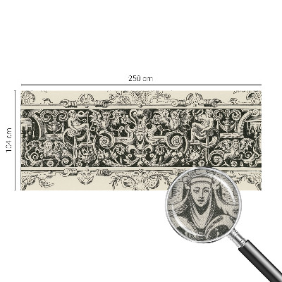 Peel and stick wall mural for kids' room with mythological motifs
