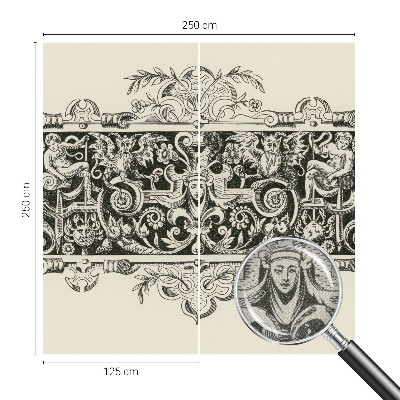 Peel and stick wall mural for kids' room with mythological motifs