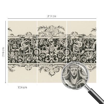 Peel and stick wall mural for kids' room with mythological motifs