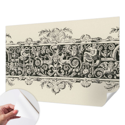 Peel and stick wall mural for kids' room with mythological motifs