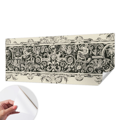 Peel and stick wall mural for kids' room with mythological motifs