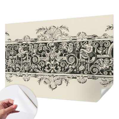 Peel and stick wall mural for kids' room with mythological motifs