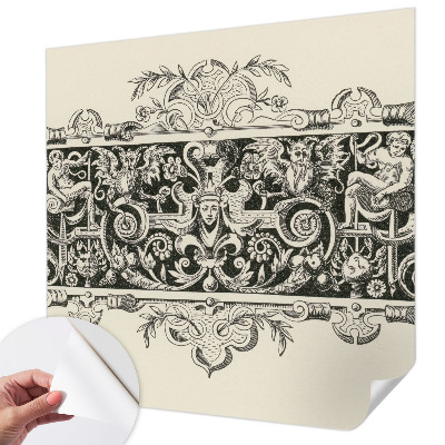 Peel and stick wall mural for kids' room with mythological motifs