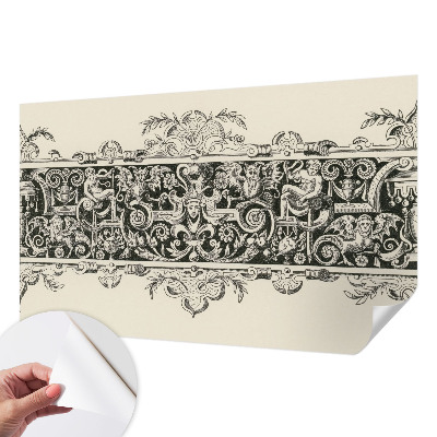 Peel and stick wall mural for kids' room with mythological motifs
