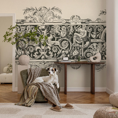 Peel and stick wall mural for kids' room with mythological motifs