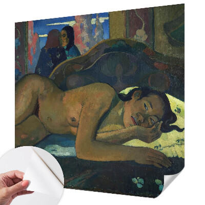 Peel and stick wall mural for bedroom with an exotic peaceful design