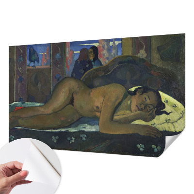 Peel and stick wall mural for bedroom with an exotic peaceful design