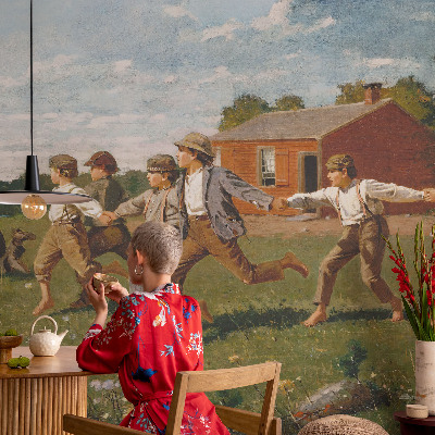 3D photo wallpaper mural with a joyful, fun design
