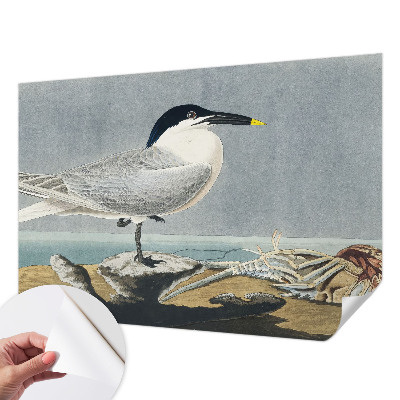 Stick-on wall mural with an ornithological design