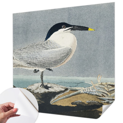 Stick-on wall mural with an ornithological design