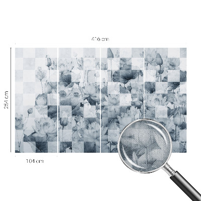 Baby room wall mural Lotus flowers